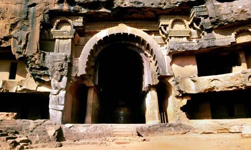 Rock-cut counterparts of wooden circular shrines are also seen in the Tulaja Lena group of Junnar and in a cave at Guntupalli 62.