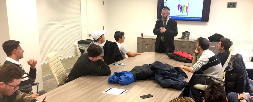 accompanied by Rabbi Mandel their Segan Menahel, recently participated in a Harry H. Beren VISIT OU program.