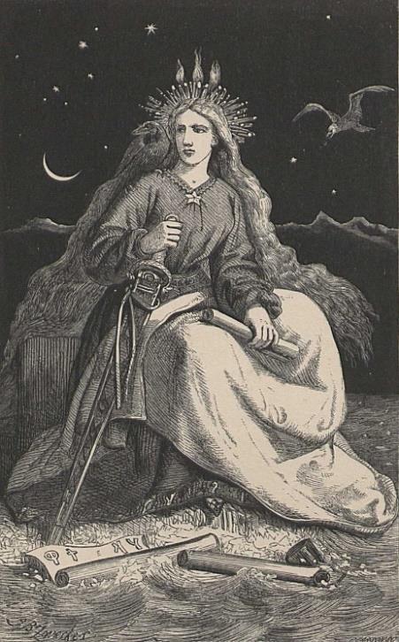 Fig. 6: The Lady of the Mountain (Fjallkonan), personification of the Icelandic nation, as