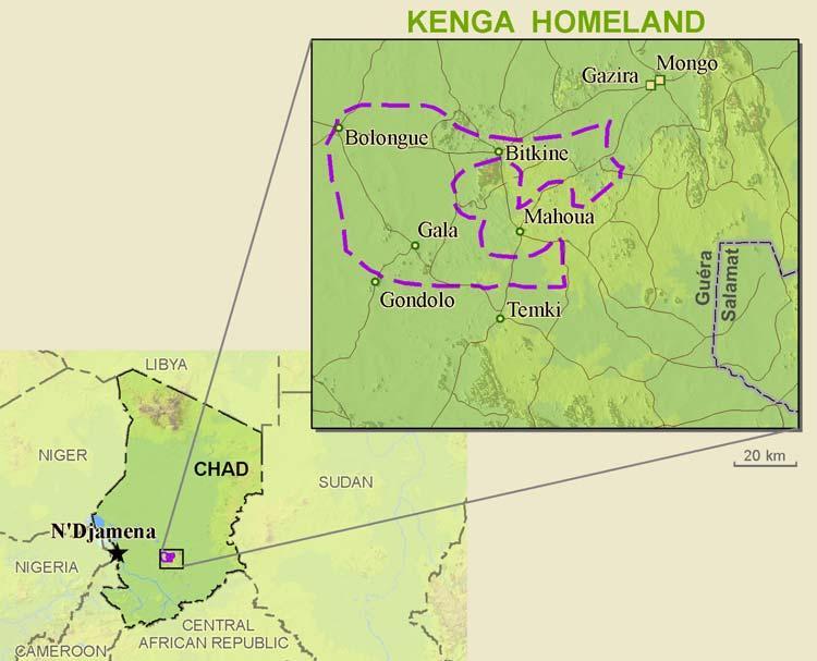 People and Language Detail Report Profile Year: 1996 Language Name: Kenga ISO Language Code: kyq Primary Religion: Islam The Kenga of Chad The Kenga are a farming people, living in some fifty