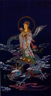 For hundreds of years mainly associated with protection of seafarers, he is contemporarily associated with the similar forms of Avalokiteśvara of the Sea and an early form of Avalokiteśvara in India