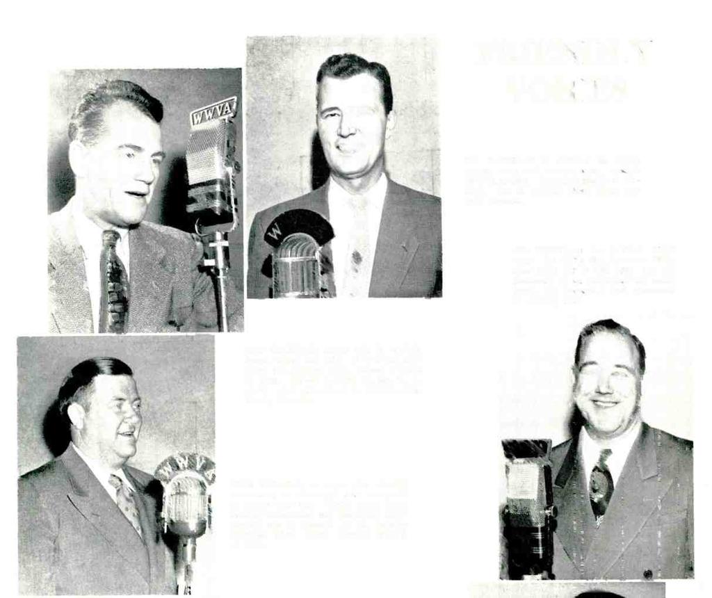 Tll',ND]LY VOICES JIM WHITAKER is featured on public events, news and record sows. Joined WWVA in 1941.