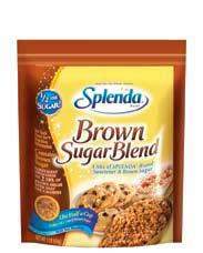 1/2 the sugar. For sweet recipes of the season, go to www.splenda.com. And for your other baking needs, look for SPLENDA Granulated Sweetener and SPLENDA Sugar Blend.