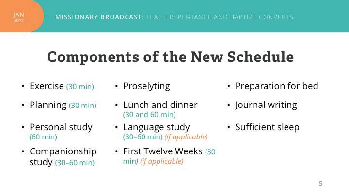 You may be a new missionary and need more time for language study. And so that s become more flexible. The First Twelve Weeks course will now be 30 minutes instead of an hour.