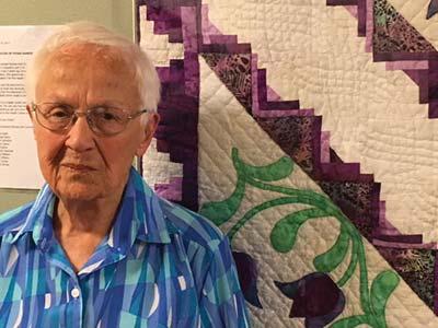 A Stitch in Time Covenant Shores is proudly displaying a quilt donated by Vivian Hanson in the newly remodeled Health Center.