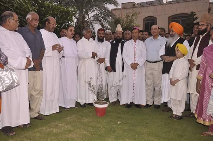 He stressed upon the Religious leaders of different faiths, Chief Guest Maulana Abdul Khabir Azad, Grand Imam, Badshahi Masjid, Lahore. His Grace, Sebastian Shaw OFM, Archbishop of Lahore, Rev.