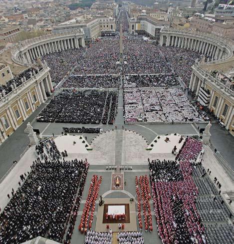 REPLACING A POPE FOR THE AGES 19 Crowds pack St.