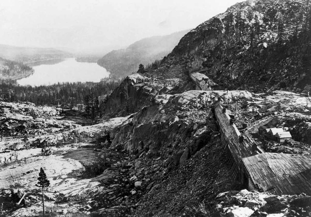 This photograph of Truckee Lake, where Patty Reed and sixteen other members of the Donner Party were rescued, was taken from Frémont Pass in 1868 as the Central Pacific Railroad reached completion.