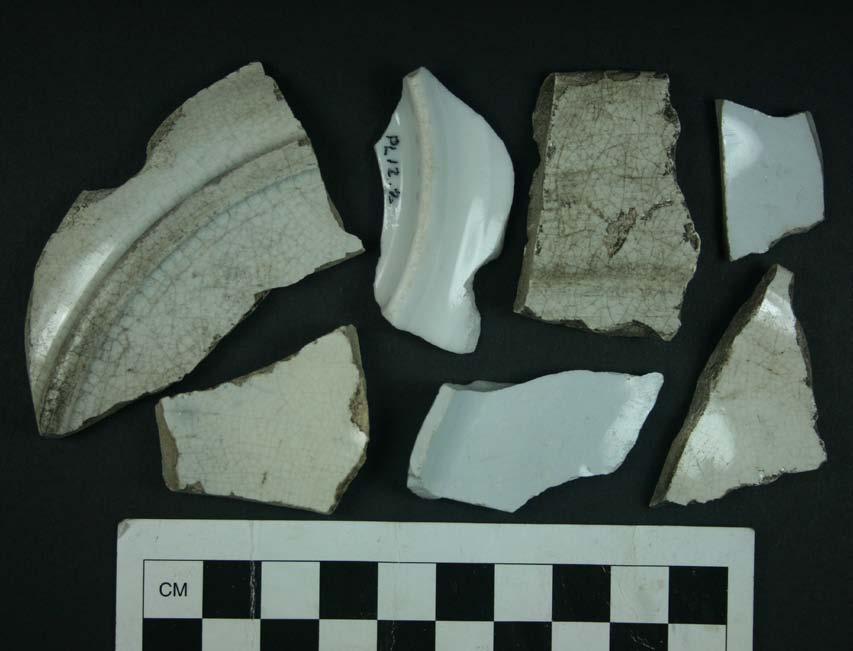 Figure 6.1. Typical refined white earthenwares from the Pine Level site. studying nineteenth-century refined white earthenwares.