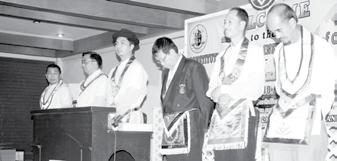 The constitution rite was followed by the installation of Officers of the Lodge for MY 2008. VW Amado Garcia, PDDGM, installed the nineteen officers of the Lodge.