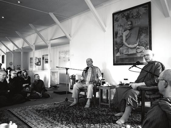 Amaravati: Thirty Years On On 1 August 2014, Luang Por Sumedho and George Sharp, along with Ajahn Amaro as facilitator, took part in a Q&A session reflecting on both the past and future of Amaravati.
