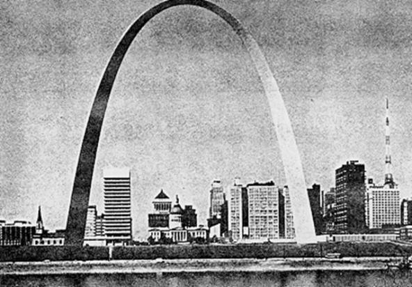 The same with the gateway arch in St Louis. We see it as taller than it is wide even after we are told the dimensions are equal.