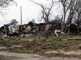 Ninth Ward Disaster Downed power lines, empty lots, gutted houses and houses in need of being torn down line