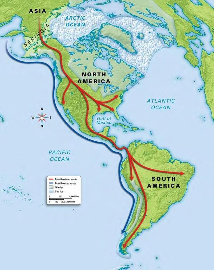 #6 - THE AMERICAS: A Separate World (40,000 B.C. A.D. 1500) KEY IDEA The first Americans were separated from other parts of the world. Nevertheless, they developed in similar ways.