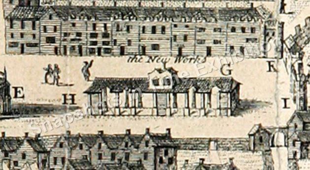 MARKET HALL AND ASSIZES History Simes Plan of 1735 (figure 1) shows a substantial building, the Market Hall, in the Market Place to the east of the High Cross and Conduit. It was built in 1662/3.