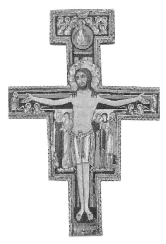 33 THE SAN DAMIANO CRUCIFIX San Damiano Crucifix An unknown Umbrian artist painted the Crucifix in the 12th century.