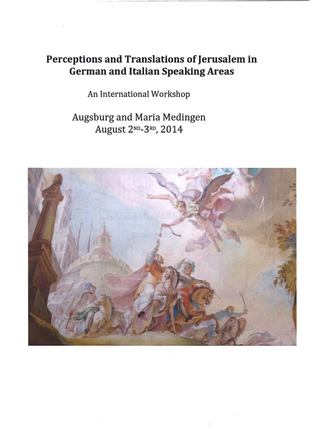 Perceptions and Translations ofjerusalem in German and Italian SpeakingAreas