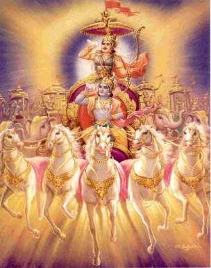 reference to Krishna s classic role in the Bhagavad Gita.