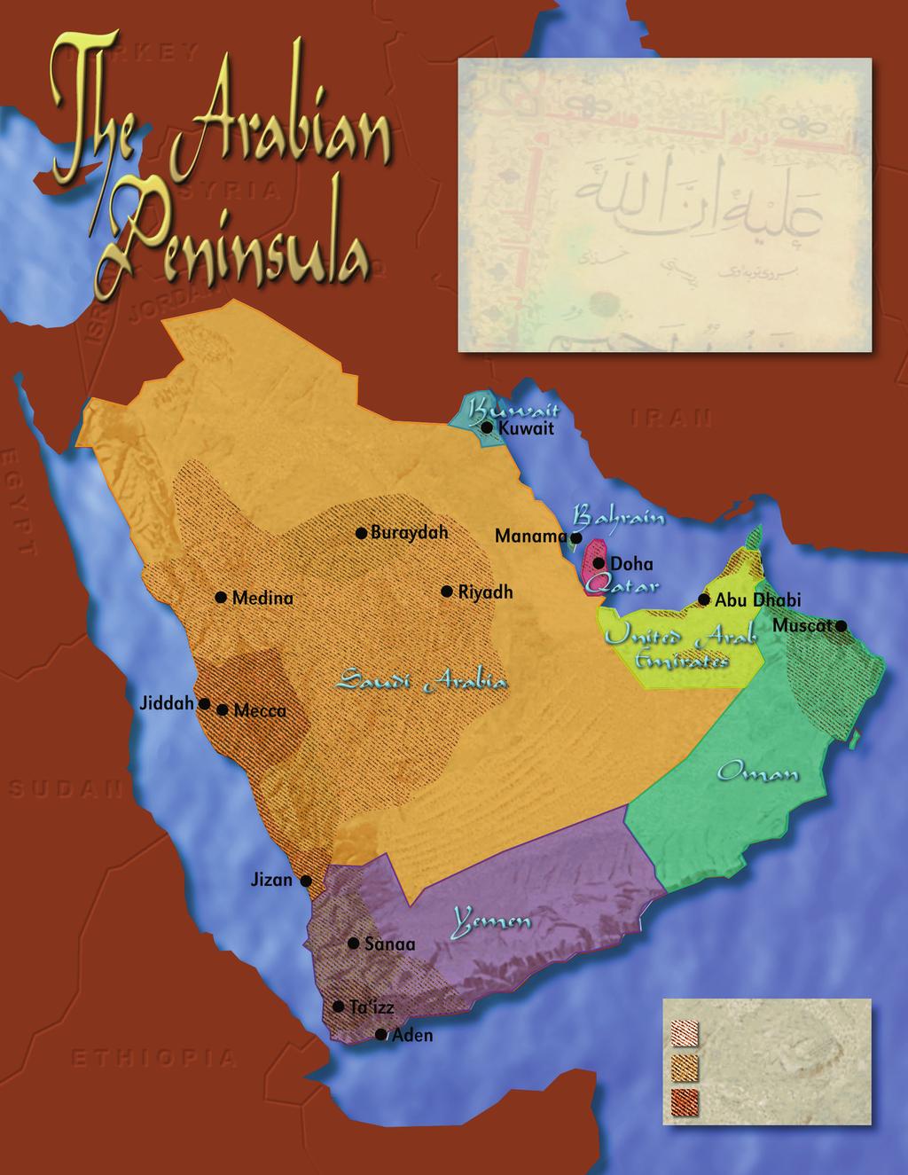 THE ARABIAN PENINSULA is a land of stark contrasts. Vast oil reserves lie hidden under equally vast uninhabited deserts.