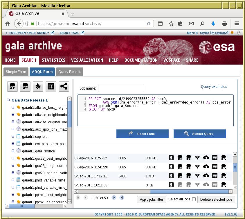 ESA Web interface Details Suitability: Usage: Data Access: ESA Web Interface http://gea.esac