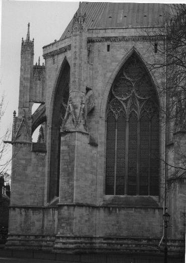 6 That the design of the chamber at York was changed mid-way through to incorporate this innovation is evidenced by the anomalous form of the exterior buttresses and the somewhat elongated appearance