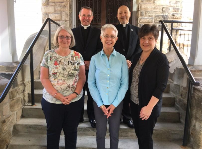 Saint Katharine Drexel in Bensalem, PA. The visitors were greeted by Sr. Pat Downs who provided a tour of the grounds, the Motherhouse and the Shrine. Dr. Stephanie Morris, former archivist for the Sisters and the Shrine, provided a PowerPoint presentation to outline the rich history of St.