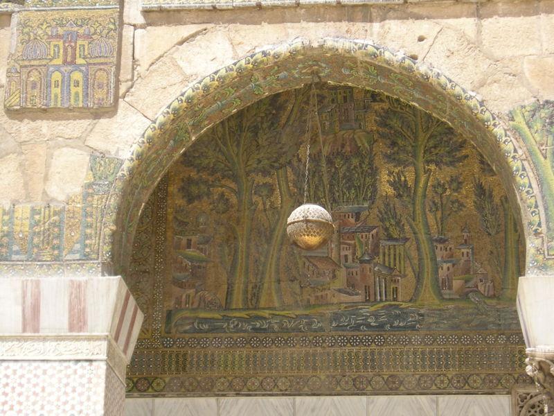 Umayyad Mosaics in the Great Mosque of Damascus are based on Byzantine