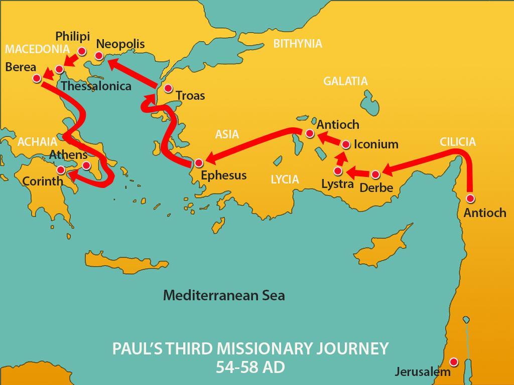3. As a missionary Paul went on a number of important trips, or journeys. Paul began his 3rd Missionary Journey Paul travelled from Antioch, Syria.