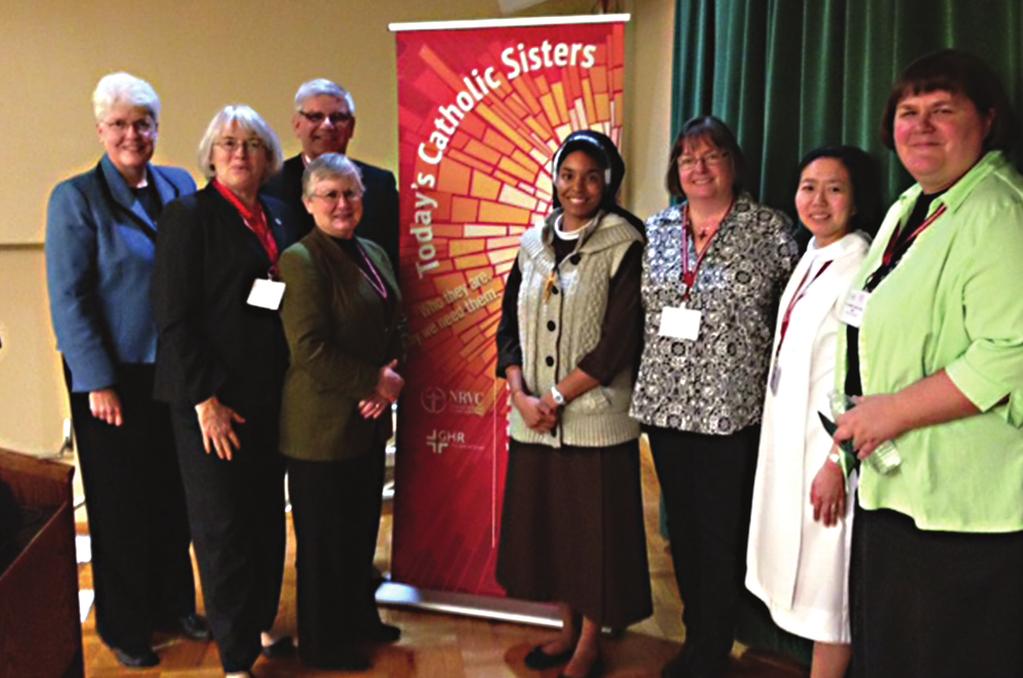 NRVC Executive Director, Brother Paul Bednarczyk, C.S.C. with presenters and panelists at the Jan. 23, 2016 Today s Catholic Sisters gathering at Mount Saint Mary s University in Los Angeles.
