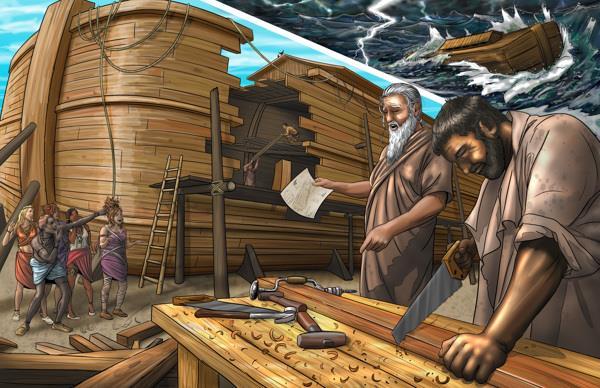 When Noah was building the ark, he was working, but building the ark wasn t earning Noah