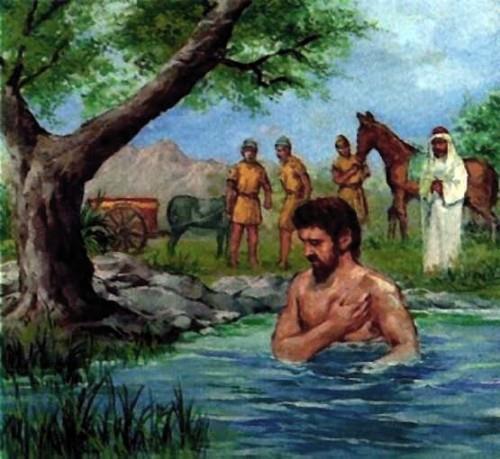When Naaman washed seven times in the Jordan River, he was doing something, but he wasn t
