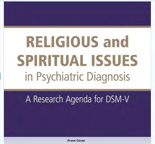 Religious and Spiritual Issues in Psychiatric Diagnosis: A Research