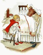 Compare/Contrast Living a Real Fairy Tale In a short while Little Red Riding Hood knocked at the door, and walked in, saying, "Good morning, Grandmother, I have brought you eggs, butter and cake, and