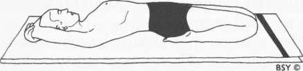 Simplified variation for beginners Those people who have stiff legs should not attempt the classical form of supta vajrasana.