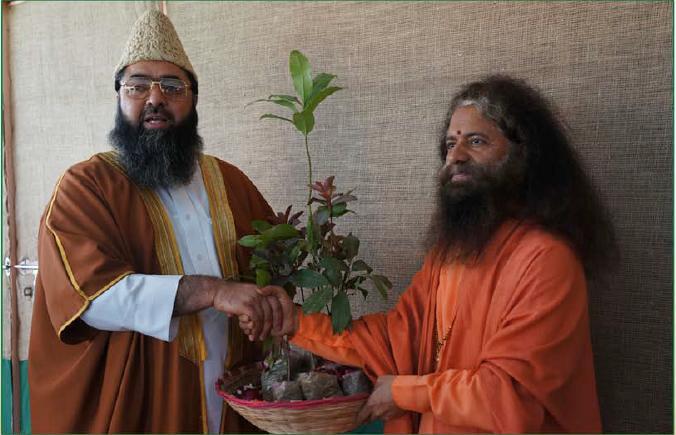 - Imam Umer Ilyasi, the President of All India Imams Association On February 4 th, 2013 during the auspicious occasion of the Kumbh Mela, Pujya Swamiji presented a special sapling of neem, rudraksh