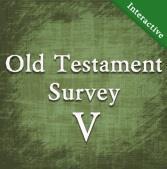 Old Testament Survey IV, Testament. In this overview of Proverbs through Jeremiah, study the author, historical passages. Fourth of a six-part series. Old Testament Survey V, Testament.