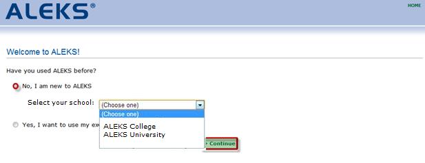 Note: For some configurations, instructors see an additional option to select