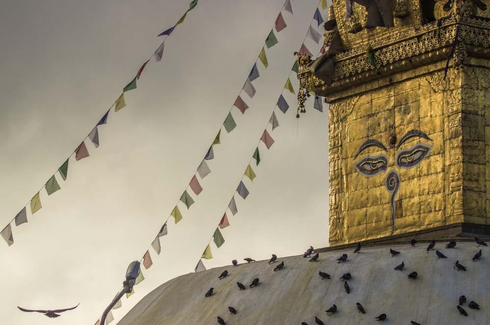 Day 2 Saturday, 6 August: Kathmandu Temples & Sightseeing Despite Nepal with it s location on the Southern slopes of the Himalayas and the meeting point and cultural synthesis for the Tibetan plateau