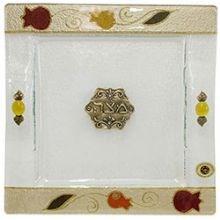 Designed and Manufactured by Lily Shobat, a highly talented Israeli designer and creator of Judaica. All of her products are handmade in her factory in Canot Center, Israel. Measures 12" Square.