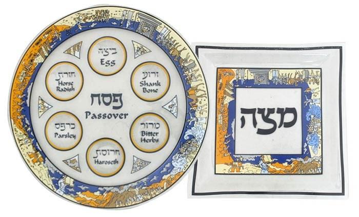 Imported from Israel, individually boxed. Imported from Israel Durable glass, easy to clean Full functional size Seder plate 13" D, Matzah 11".