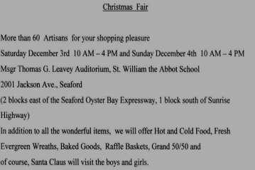 will be holding their annual Christmas and Holiday Craft