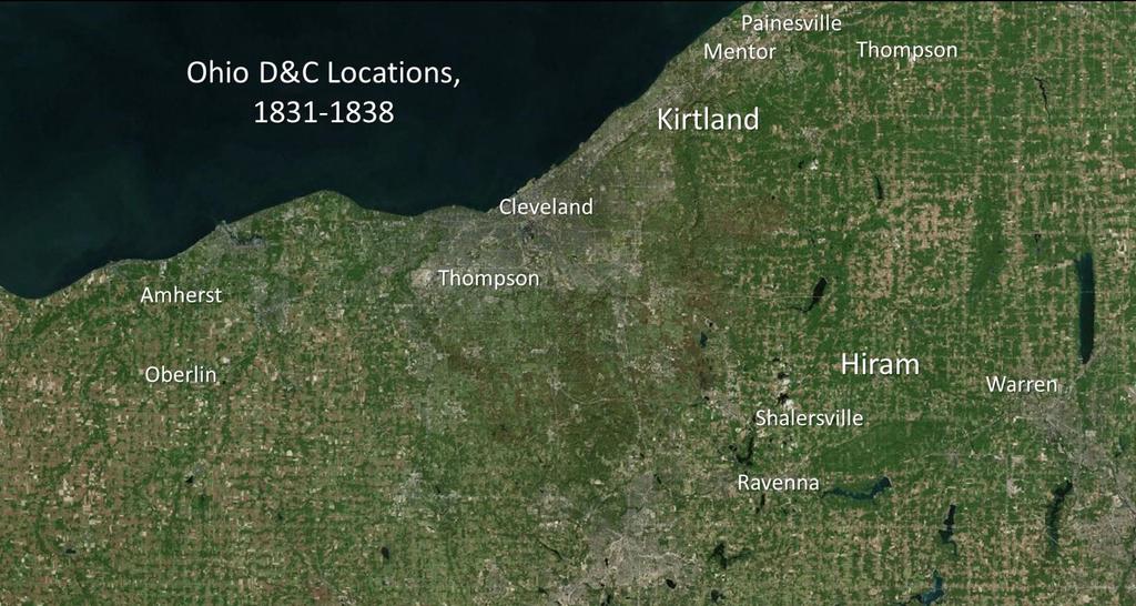 Images Image #1: Church history sites in the area around Kirtland, Ohio, 1831-1838. Works Consulted For text notes: RB1 Revelation Book 1, from JSP, MRB:8-405.