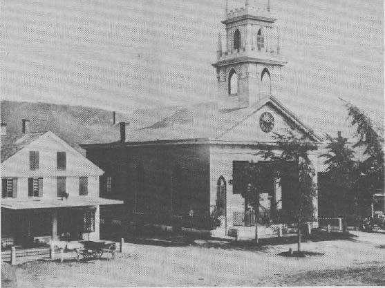 Unitarian Church, corner Church and Main Built 1829-30 Rev. Thomas R. Sullivan preached his first sermon as the first minister of the society.