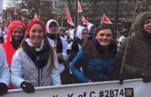 February 19, 2017-7th Sunday in Ordinary Time page 5 MARCH FOR LIFE REFLECTIONS and THANKS From the group that traveled by van: The March for Life has always seemed like it would be a cool experience