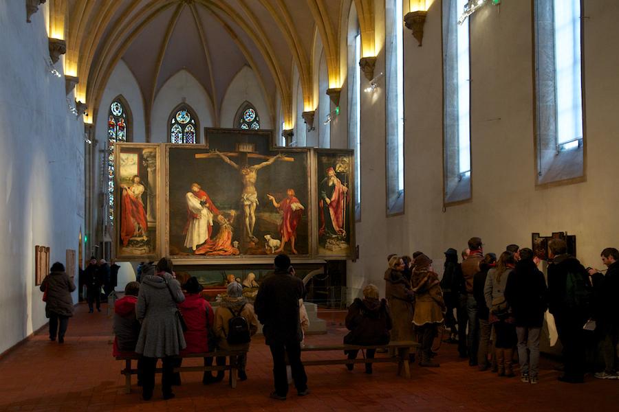 Grünewald, Isenheim Altarpiece Share Tweet Email Matthias Grünewald, Isenheim Altarpiece, view in the chapel of the Hospital of Saint Anthony, Isenheim, Germany, c.