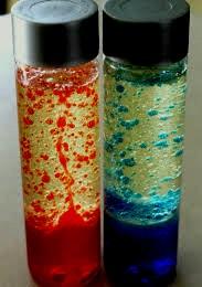 Lava Lamp Materials: A clean plastic bottle, try to use one with smooth sides : Water Vegetable Oil Common Salt Food Colouring P A G E 19 Instructions: Fill the bottle up about 1/4th (1 quarter) with