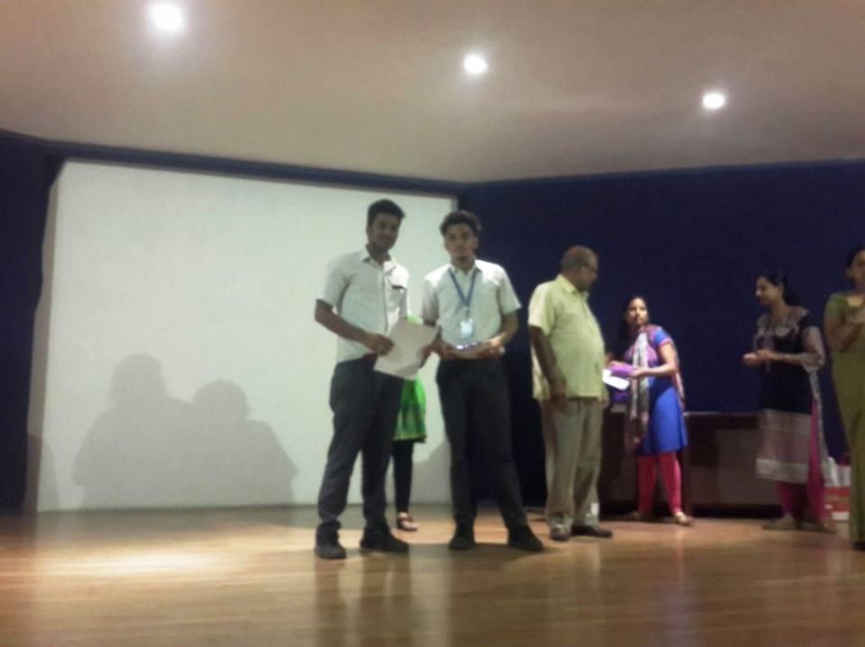 Robin Moral (XI) and Tanuj Bansal (XI) won the 5th Position in the Poster Exhibition