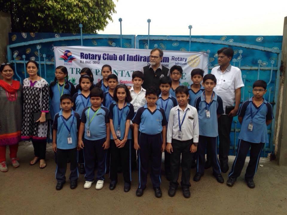 An initiative was taken by Rotary Club, Noida and Khaitan Public School, Sahibabad to plant 50 trees at the Sport Complex on