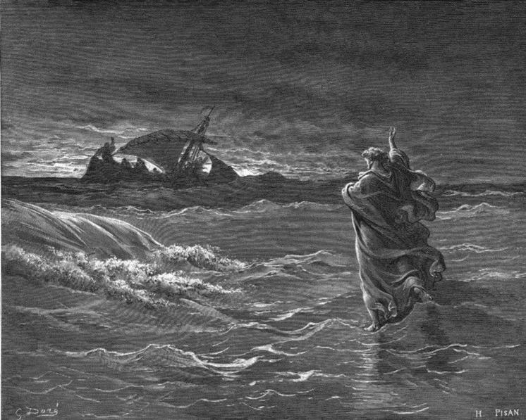 John 6:16-21 Jesus Walks on Water When evening came, his disciples went down to the lake, where they got into a boat and set off across the lake for Capernaum.