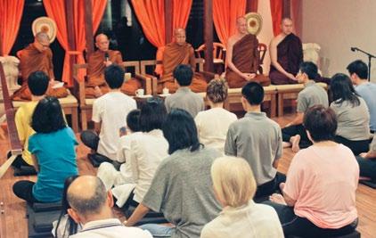 The venerables belong to the Thai Forest tradition and were disciples of the late Ajahn Chah.